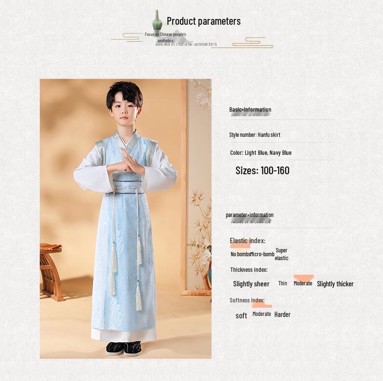 Abbigliamento Estivo Hanfu Tang Suit da Ragazzo: Abbigliamento per Bambini in Stile Cinese 2023 e Costume da Esibizione Guoxue per Ragazze.