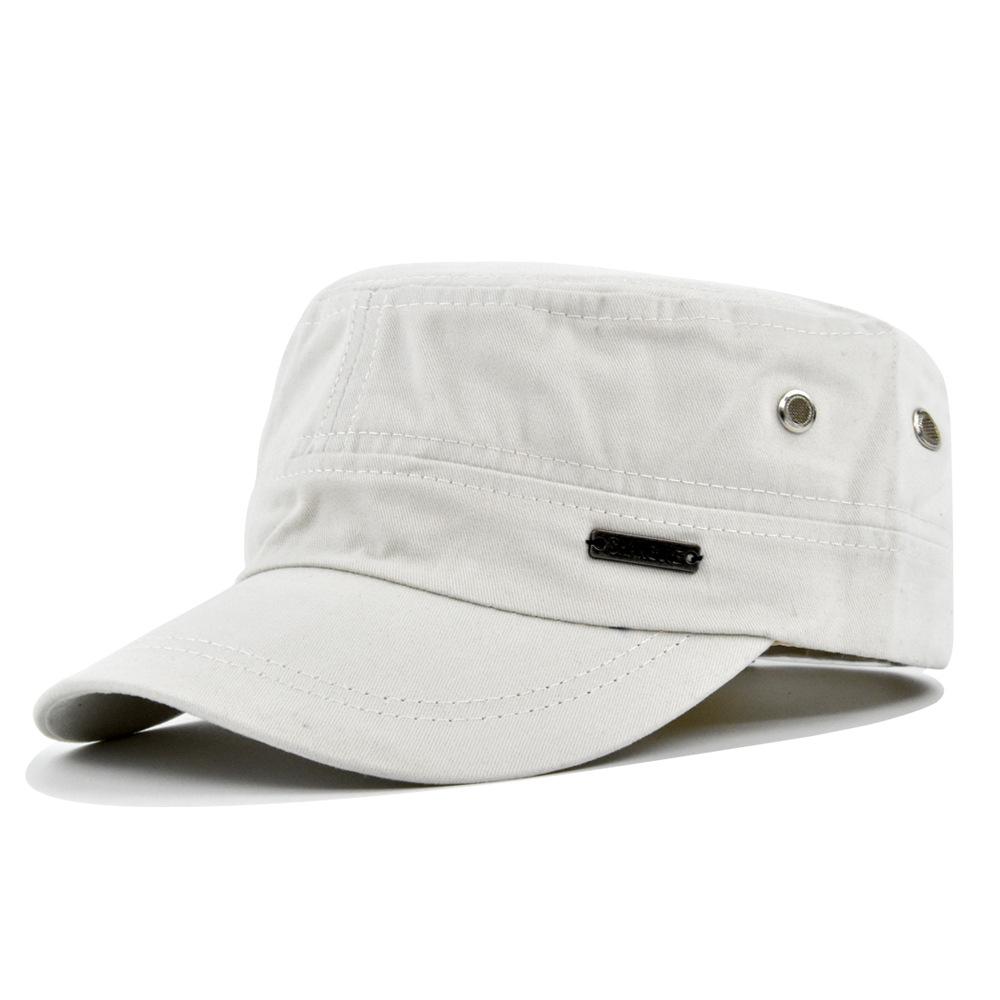 Retro Werkzeug Flachkappe Militärhut, Herren einfarbige verstellbare Kappe, Outdoor Freizeit Sonnenschutz Vielseitiger Hut