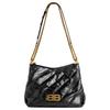 Crush Metal Logo Zipper Shoulder Crossbody Bag Women Bags Black 806479210J11000