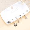 6pcs Set Earring Silver Color Star Dangle Earrings Vintage Metal Geometric Drop Earring for Women Fashion Trendy Y2K Jewelry