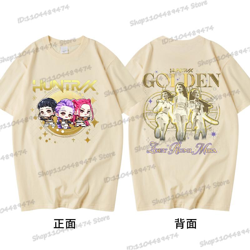 Harajuku KPop Demon Hunters Tshirts Vintage Cartoon Cotton T Shirt Hip Hop 2025 Hot Movie Tees Streetwear Women Men Tops Gifts