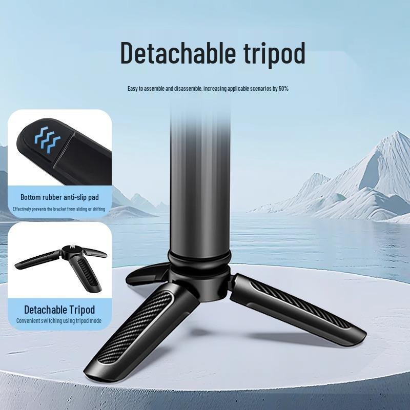 Magnetic Selfie Stick with Rotating Tripod and Folding Phone Holder for Travel, Desktop, and Live Broadcast