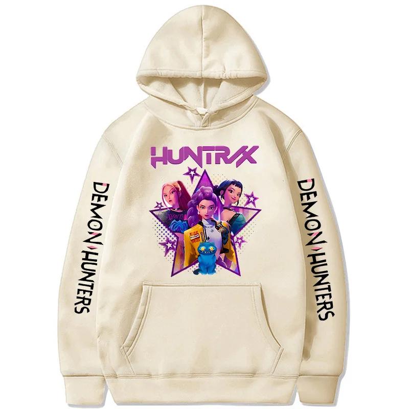 Kpoop Demon Hunters Hoodies Women Mange Vintage Hoody Clothes Y2k Hooded Streetwear Funny Movie Sweatshirts