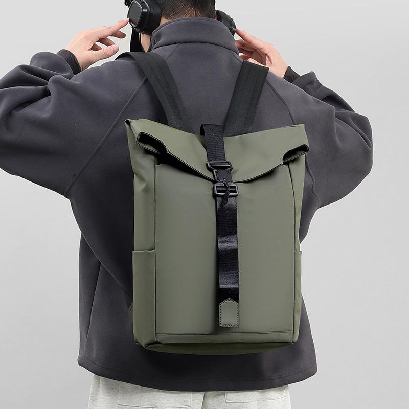 Schoolbag Trend Travel Backpack Men's 1011 New Folding Roll-up Functional Wind Backpack Outdoor Leisure Backpack