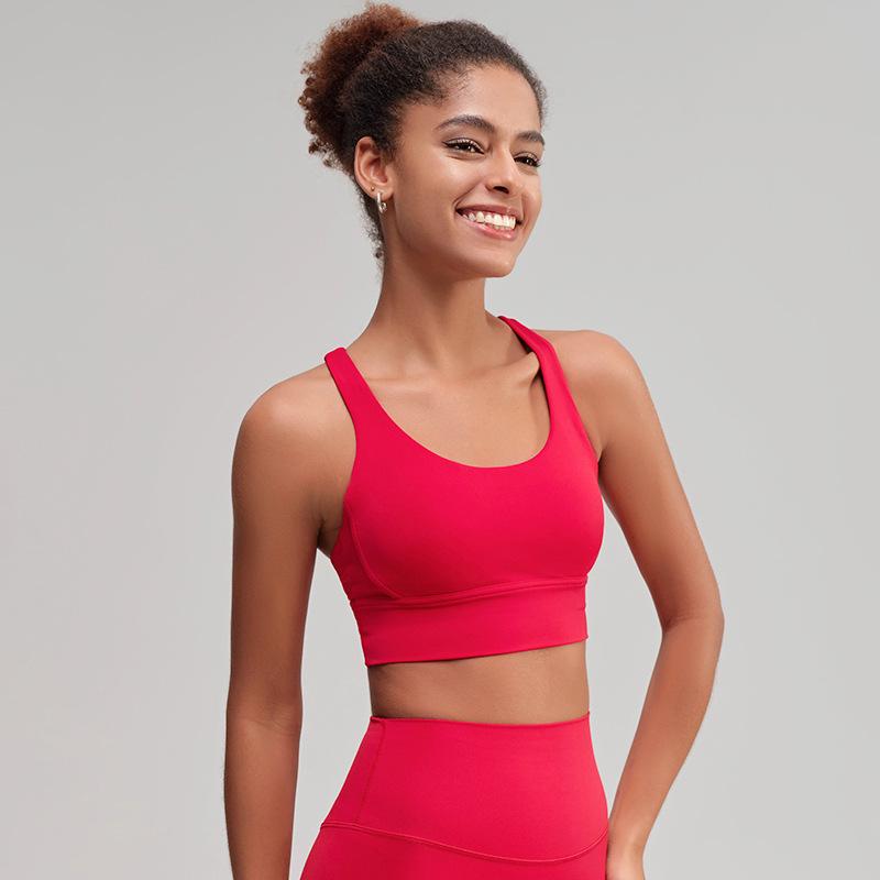 Women's High-Intensity Yoga Sports Bra: Crossback, Shockproof, Anti-Sag, Fitness Vest