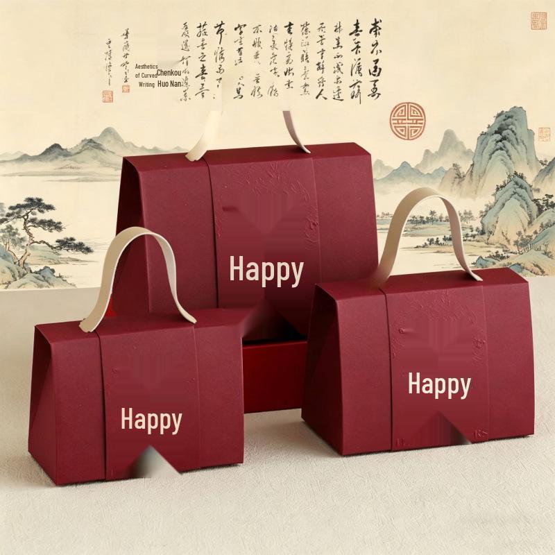 2026 Modern Engagement & Wedding Candy Gift Box Set - Elegant Texture & Empty Candy Bags Included Small (5.5*8*11cm)