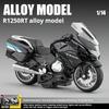 1:14 R1250Rt Q-version Tung Motorcykel Simulering Legeringsmodell Leksak Ljus & Ljud Samlarprydnad Skrivbordsdekoration