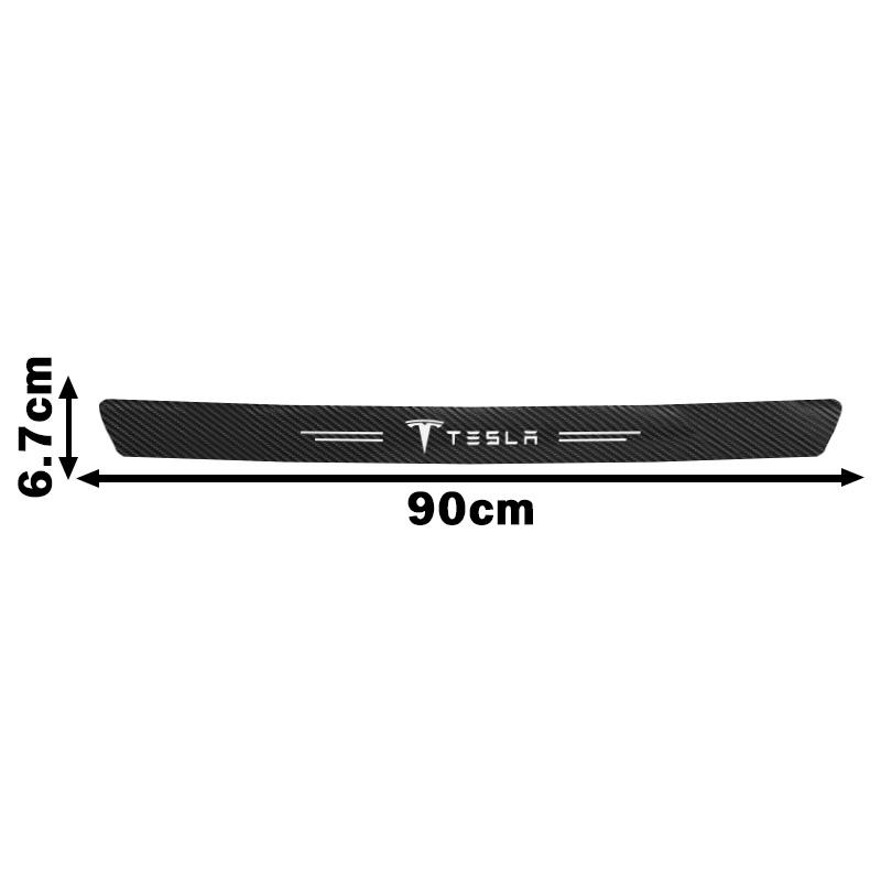 Carbon fiber car sticker threshold protection strip waterproof protective film For Tesla Model3 ModelS X Model Y Roadster SpaceX