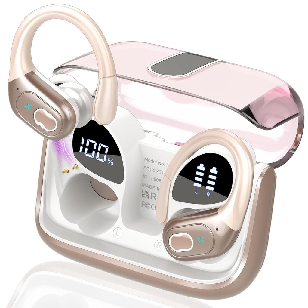 Bluetooth 5.4 Earbuds 75Hrs with Charging Case,IPX7 Waterproof Sport Earphones with Mic,Wireless Noise Cancelling Headphones