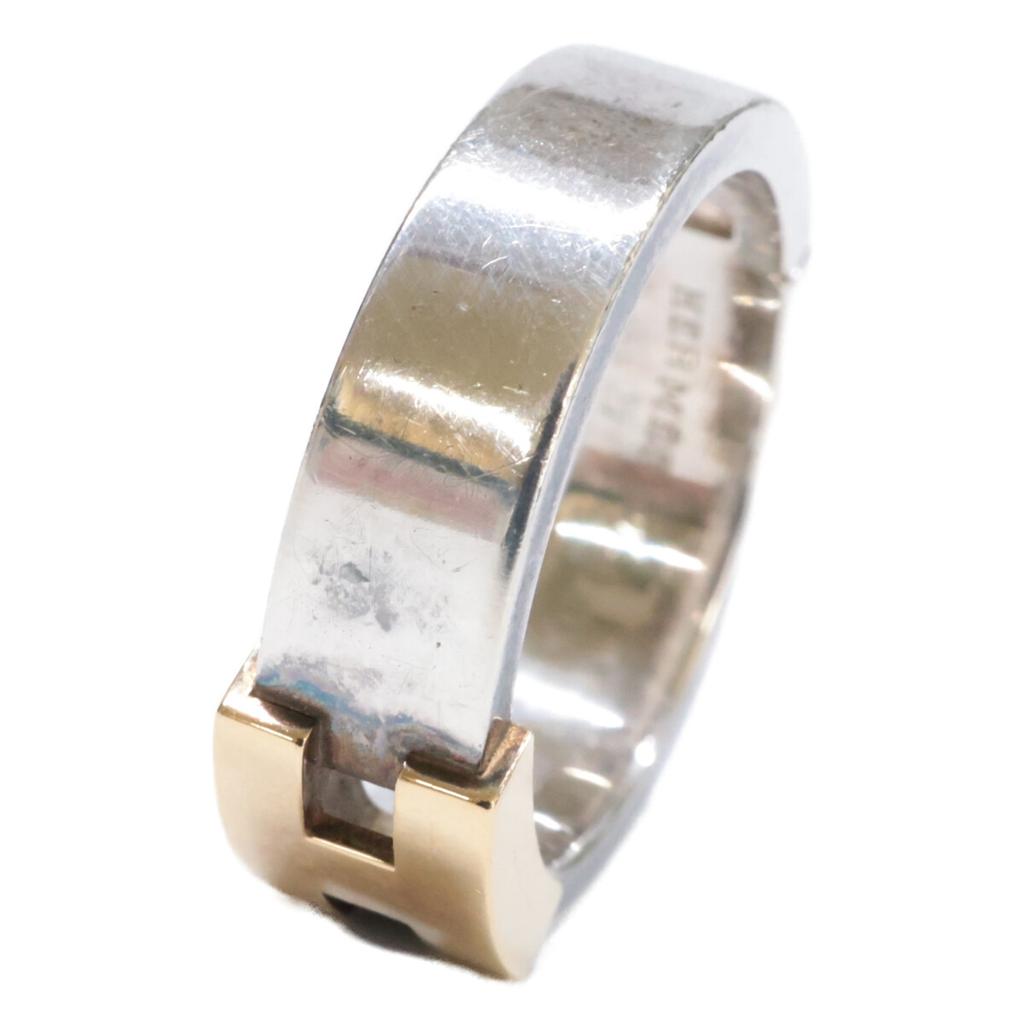 HERMES 925 x 750 New Hercules Ring ring 50 Silver / Yellow GoldUsed
