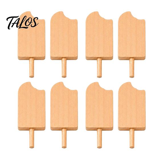Painting Supplies Unfinished Wood Popsicle, Summer Ice Cream Shaped Wooden Shapes Paint Craft for DIY Projects Home Decoration Holiday Crafts