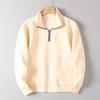 Export Orders Exported To Japan Loose Casual Stand Collar Half Zipper Fleece Hoodie Men's and Women's Autumn and Winter Fleece-lined Warm Outerwear
