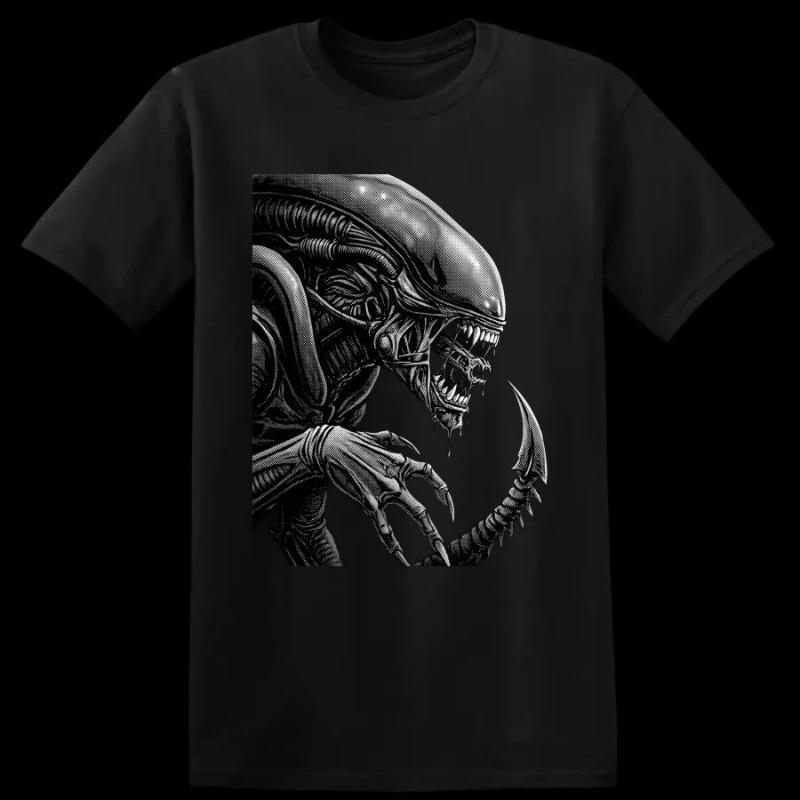 Retro Movie Scifi Gothic Alien Creatures Horror EleUnisexts Unisexs Tshirt Summer New Unisex