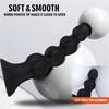 Liquid Silicone Anal Beads for Men & Women - Flexible Textured Butt Plug, Stretching Trainer Kit, Adult Sex Toys