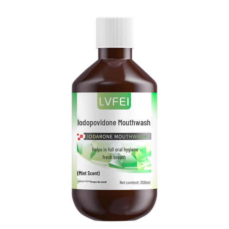 

LVFEI Йод и Кетоконазол Ополаскиватель для рта с растительными экстрактами для свежего дыхания и ухода за полостью рта мятный