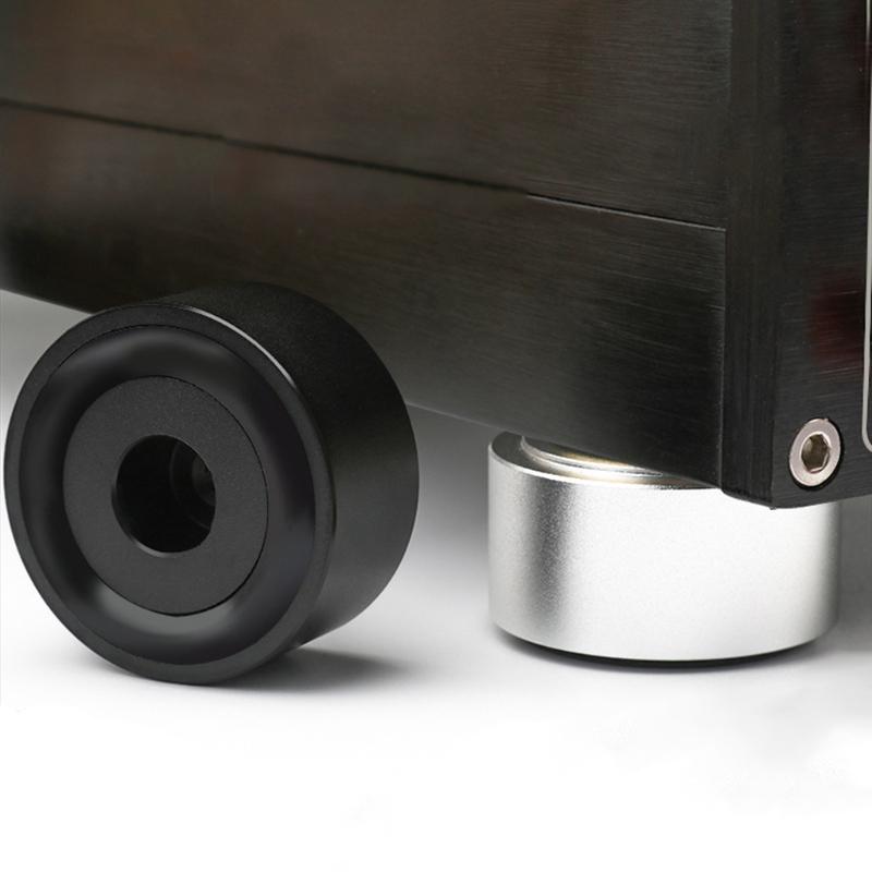 Piedini in gomma per cabinet per altoparlanti Piedini per altoparlanti Isolamento Piedini per altoparlanti in lega di alluminio 4 pezzi/set Piedini ammortizzanti Hifi Audio