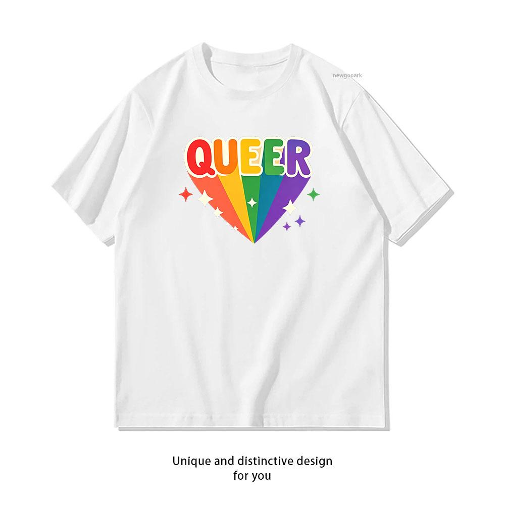 Queer Rainbow Diamond Pride LGBT Shirt WoUnisex Unisex Summer Cotton Graphic T Shirts Oneck Breathable Tops Tee fashion streetwear