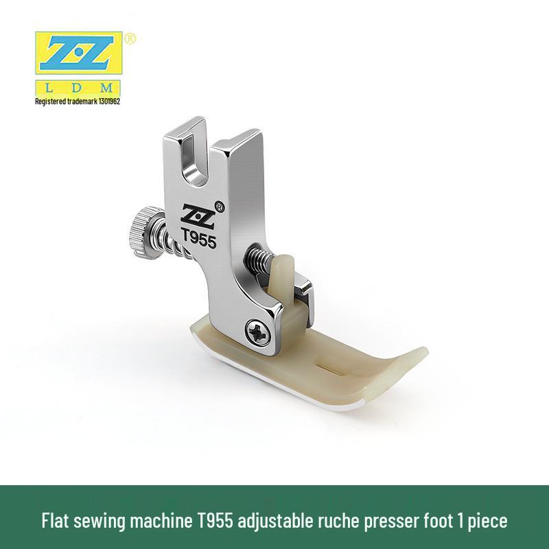 

ZhiZu T955 Adjustable Thick & Thin Material Presser Foot with Teflon Sole for Flat Sewing Machines