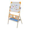 Easel for Kids with Paper Roll Learning Toy Magnetic Stickers Double Sided 360 Degree Rotating Kids
