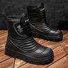 New Autumn And Winter High-Top Thick-Soled Fleece-Lined Men'S Snow Boots Outdoor Hiking Shoes Hunting Boots Hiking Boots