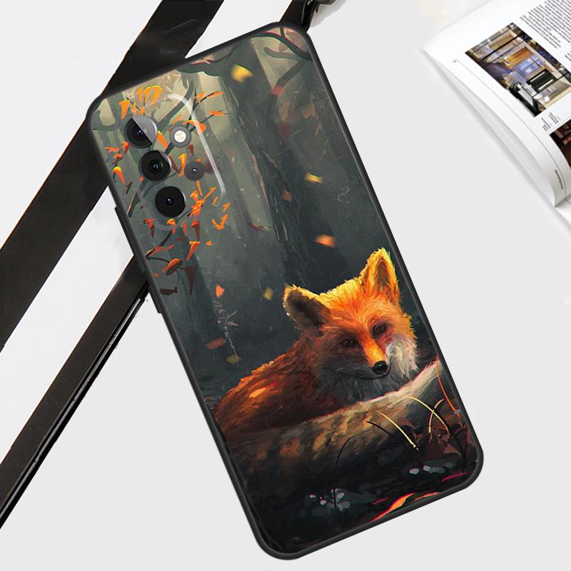 Cute Fox In Autumn Case For Samsung Galaxy A55 A35 A15 A56 A36 A26 A16 A06 A54 A34 A14 A12 A22 A32 A52 A13 A53
