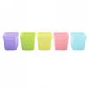 Colorful 20X Mini Plastic Flower Pots Succulent Plants Small Square Pot Garden