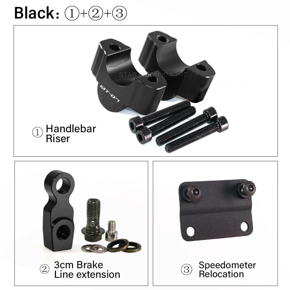 Motorcycle Handlebar Riser For YAMAHA MT-07 MT 07 MT07 2021 2022 2023 2024 2025 Accessories 28mm Heightening Clamp Mount