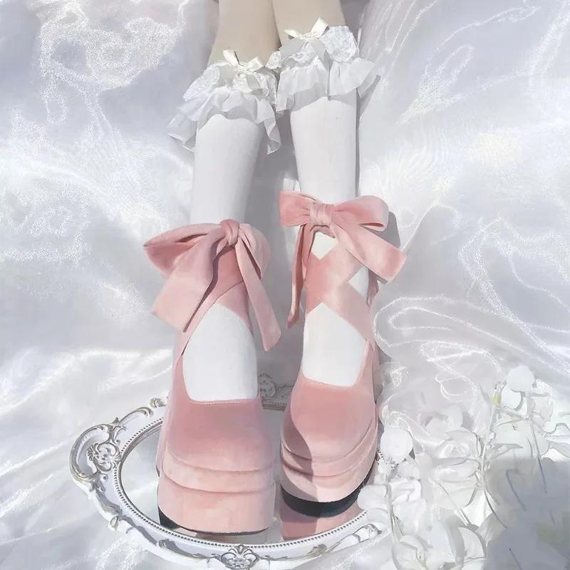 Fashion Women's Mary Janes Shoes 2025 New Lolita Shoes Designer Platform Shoes for Women Fashion High Heel Single Shoe Zapatos De Mujer