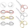 1Pc Mini Folding Keychain Scissors Small Glasses Shaped Travel Scissors Telescopic Thread Cutter Shears for Sewing Crafting Tool