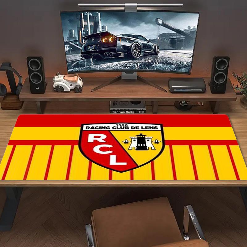 RC Lens Logo Color Mouse Pad Large Gaming Table Cushion Non-slip Laptop Tablet Big Mousepad XXL Mat Mini PC Playmat With Lock edge