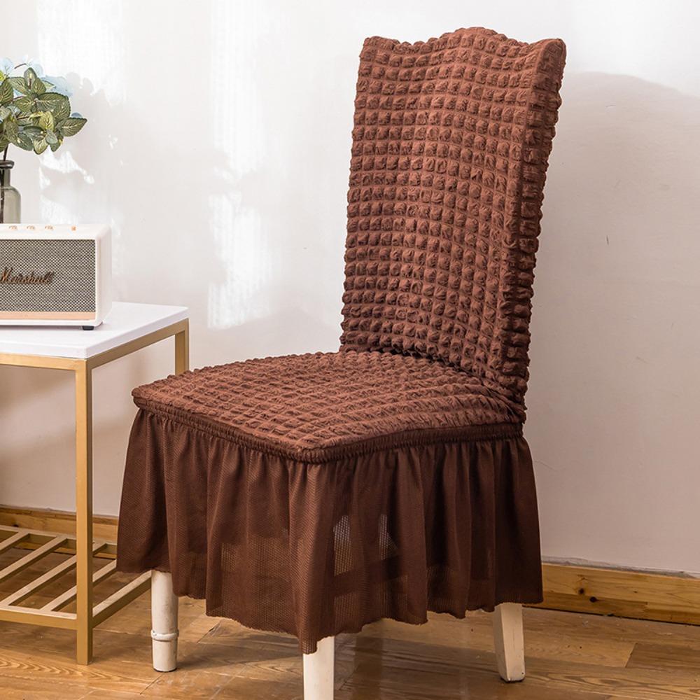 3D Bubble Lace Chair Cover Universal Stretchable Full Coverage Dining Chair Slipcover