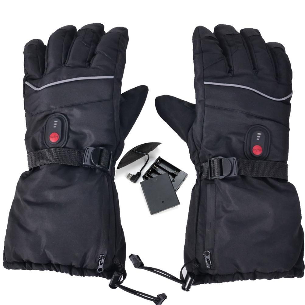 USB Heated Gloves Waterproof Touchscreen 3 Temperature Levels Gloves for Men Women Winter Indoor Outdoor Motorcycling Hiking