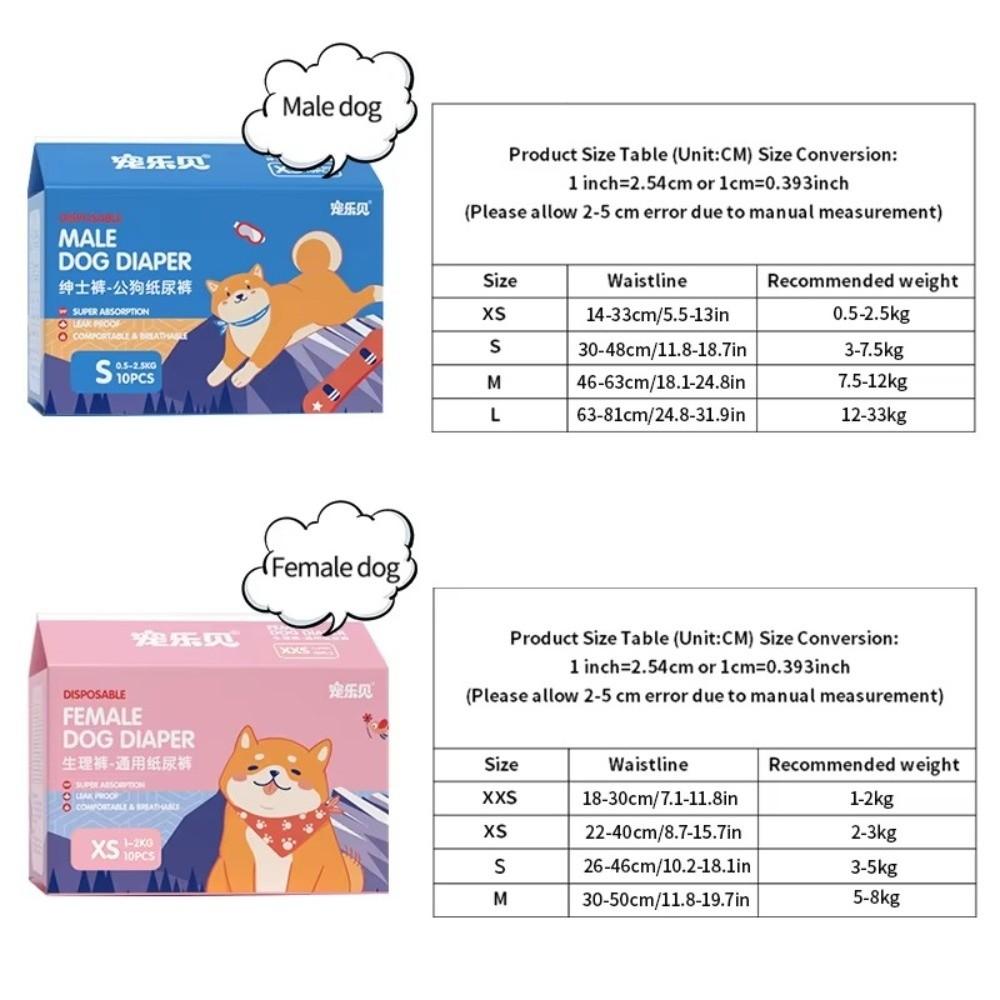 Comfortable Soft Disposable Dog Diapers Super Absorbent Female Male Dogs Doggie Diaper Leak Proof Puppy Shorts Nappies Pants