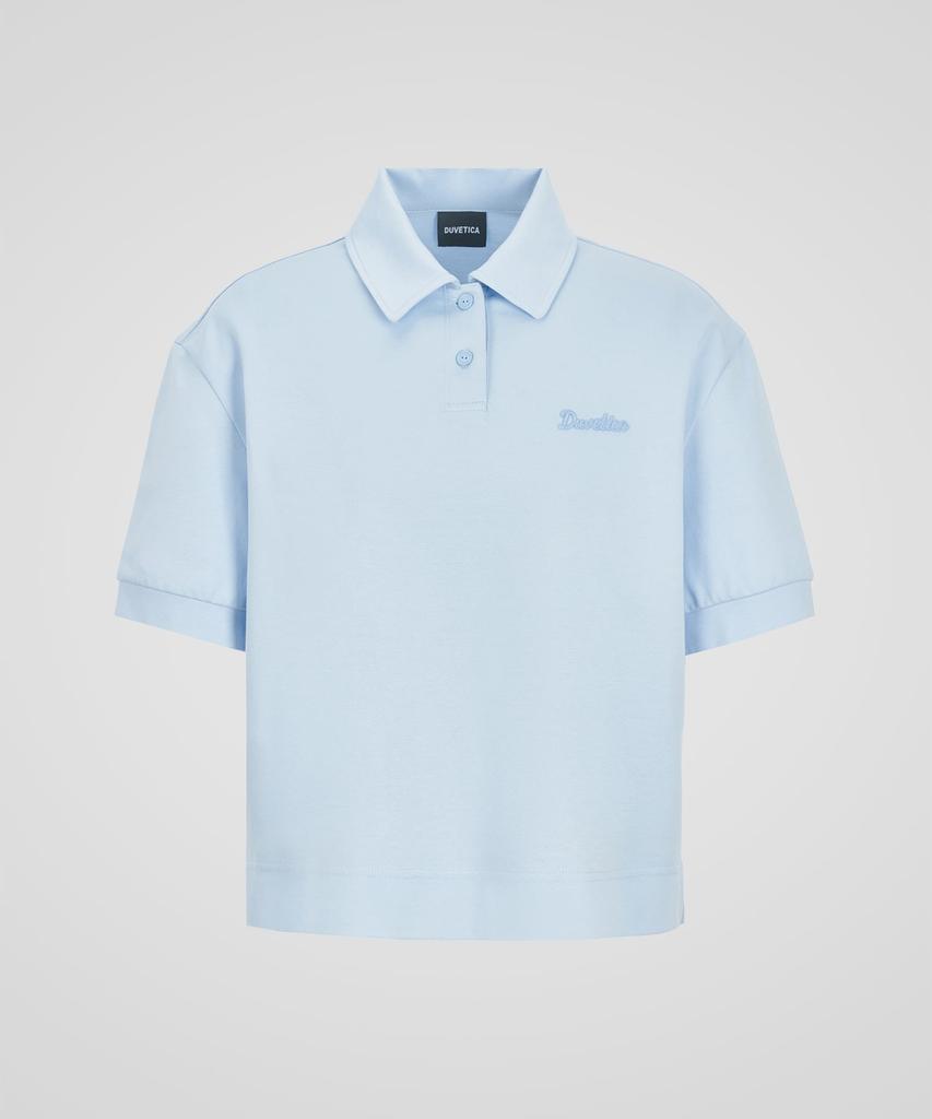 DUVETICA Nerte (Light Sky Blue) (Women'S Short Sleeve Polo Shirt)