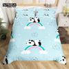 Cartoon Animal Duvet Cover Set Giraffe Elephant Sloth Tiger Zebra Monkey King Bedding Set Floral Lovely Animal Print Quilt Cover