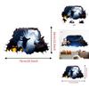Horror 3d Wall Sticker For Halloween Haunted House Decor Waterproof Pvc For Living Room