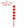 Printed Pattern Chinese Lantern Pendant Flocked Fabric Circular Window Lantern  Chinese New Year