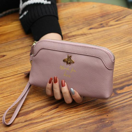 Women's Honeybee Shell-Shaped Long Clutch Wallet