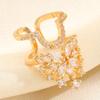 Metal Zircon NailCap Ring Silver Color Detachable Nail Ring Retro Sweet Nail Ring  Manicure