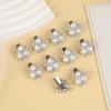 10Pcs Small Sparkling Rhinestone Flower-Shaped Hairpin Decoration For Women Girls Headdress Hair Accessories