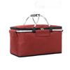 Outdoor Thermal Insulation Basket Aluminum Foil Thickened Picnic Basket Oxford Cloth Folding Picnic Bag Thermal Insulation Ice Pack Camping Storage