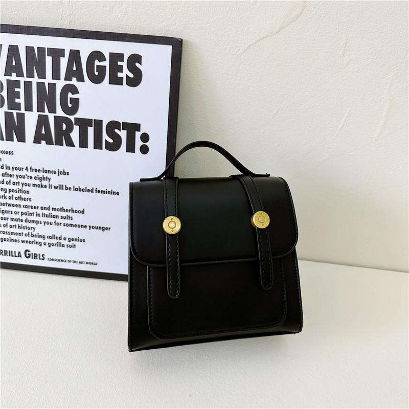 Chic Retro Children s Backpack Soft Pu Stylish Dual Shoulder Bag For School Use StyleE