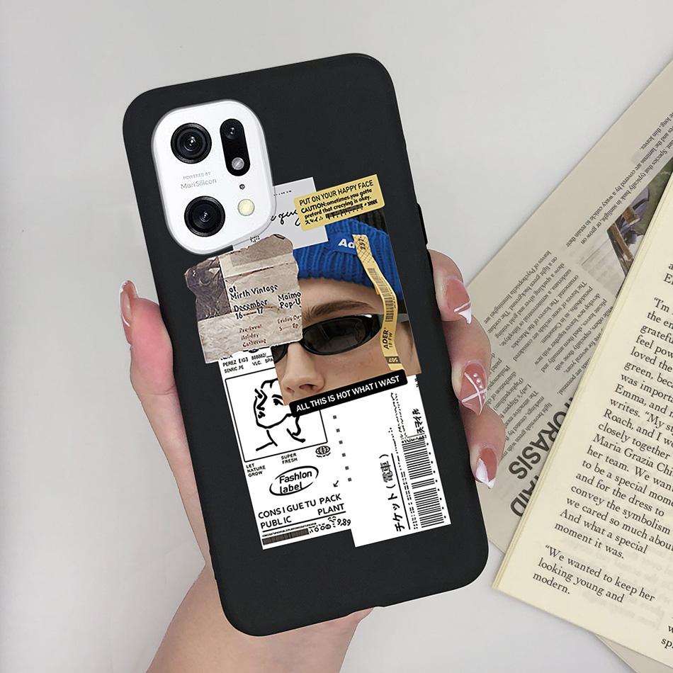 Für Oppo Find X5 Pro Lite Handyhülle Schmetterling Mattes Silikon Stoßfest Schwarze Abdeckung Für Oppo FindX5 X5Pro X5Lite Funda Coque