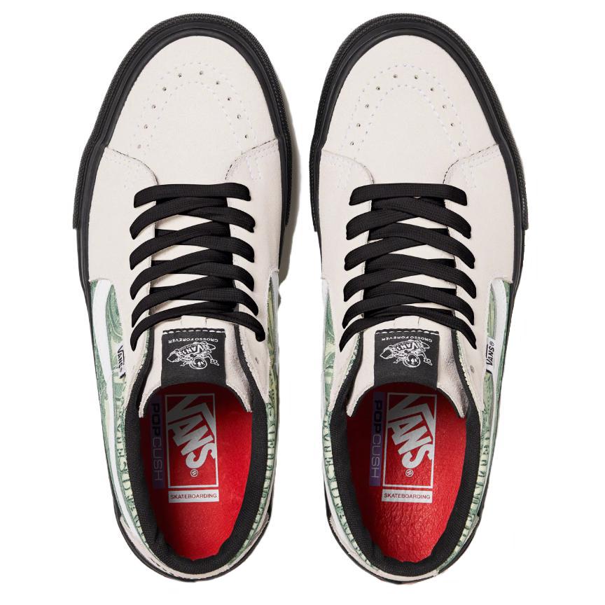 Supreme X Vans Skate Grosso Mid Dollar Bill - White Unisex Sneakers Cream VN0A5FCGWHT