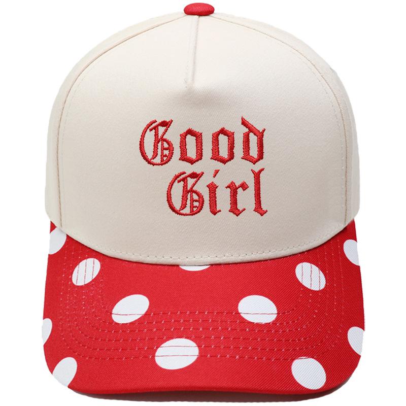Good Girl Truck Driver Hat Embroidery Vintage Leopard Print Color Matching Baseball Cap European and American Men's Casual
