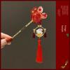Red Flower Pendant Hair Stick Classic Hanfu Hairpin Beauty Chinese Headwear  Women