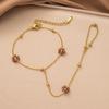 Gold-Plated Double Layer Thin Chain Stainless Steel Hand Chain Jewelry