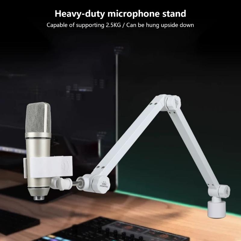 Heavy Duty Overhead Microphone Arm Featuring Easy Assembly Folding Mic Stand For Professional Recording