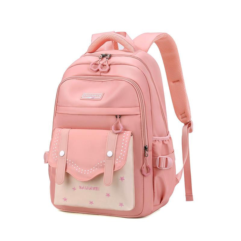 Korean Style Daily Backpack For Women Packsack Waterproof Nylon Fabric Travel Backpacks Girls School Bag Teenagers Casual Bags