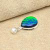 Blue Australian Triplet Opal Gemstone 925 Sterling Silver Handmade Jewelry Pendant